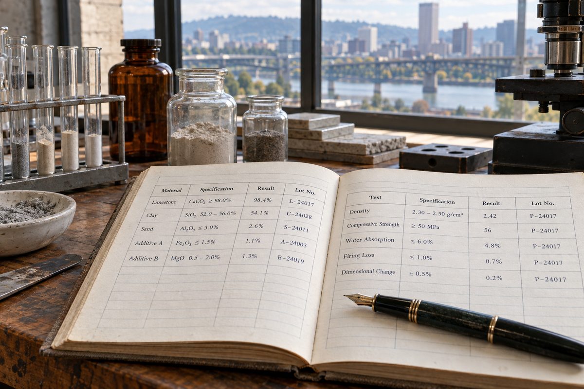 Laboratory quality verification record ledger with lot control tracking